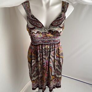 Classique multicolor nylon crossover v neckline tunic top or dress